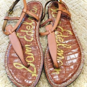 Sam Edelman Gigi thong sandal, saddle leather